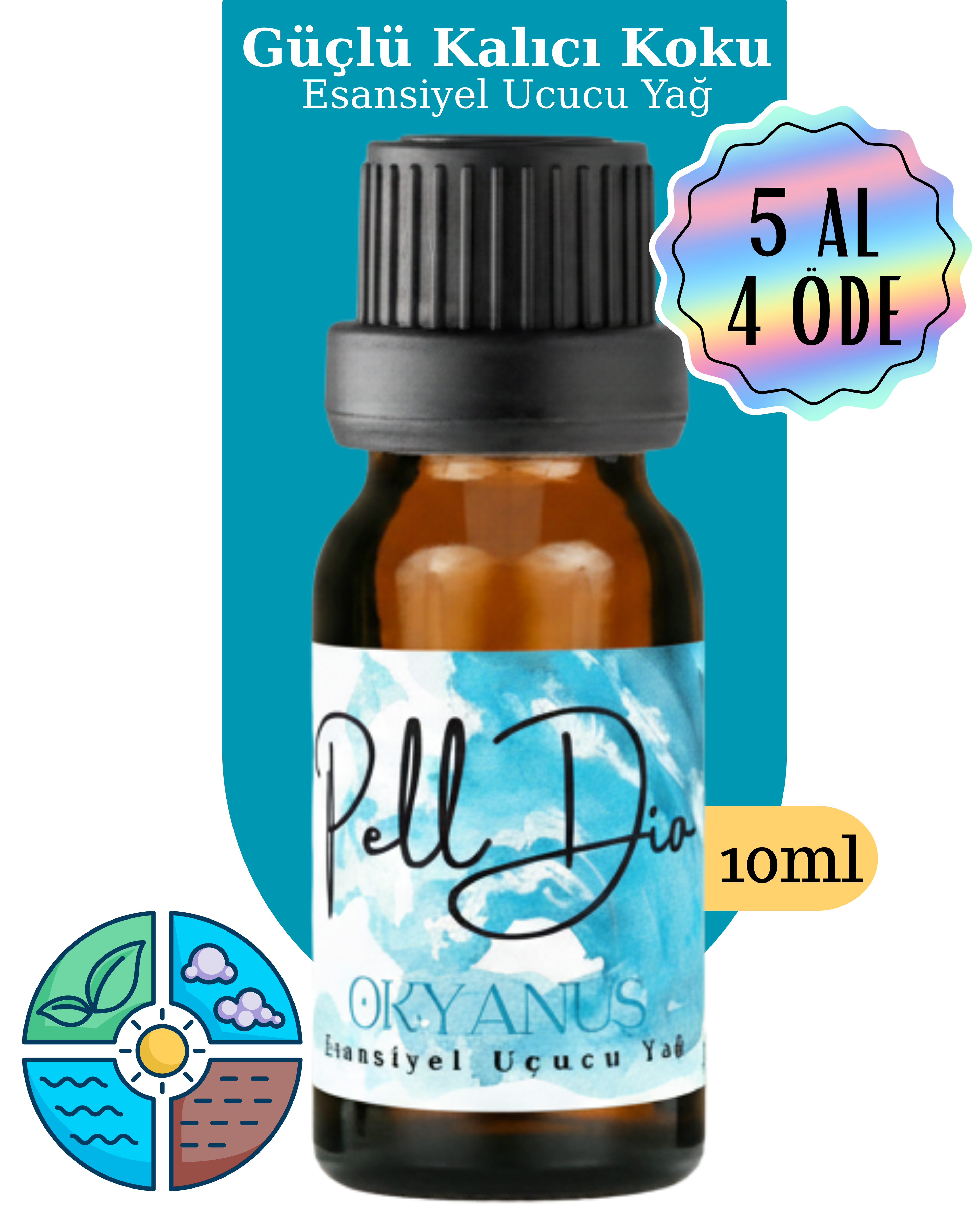 Sea Breeze Esansiyel Uçucu Koku Yağı Difüzör Esansı Buhurdanlık Yağı Aromaterapi Yağı 10ml