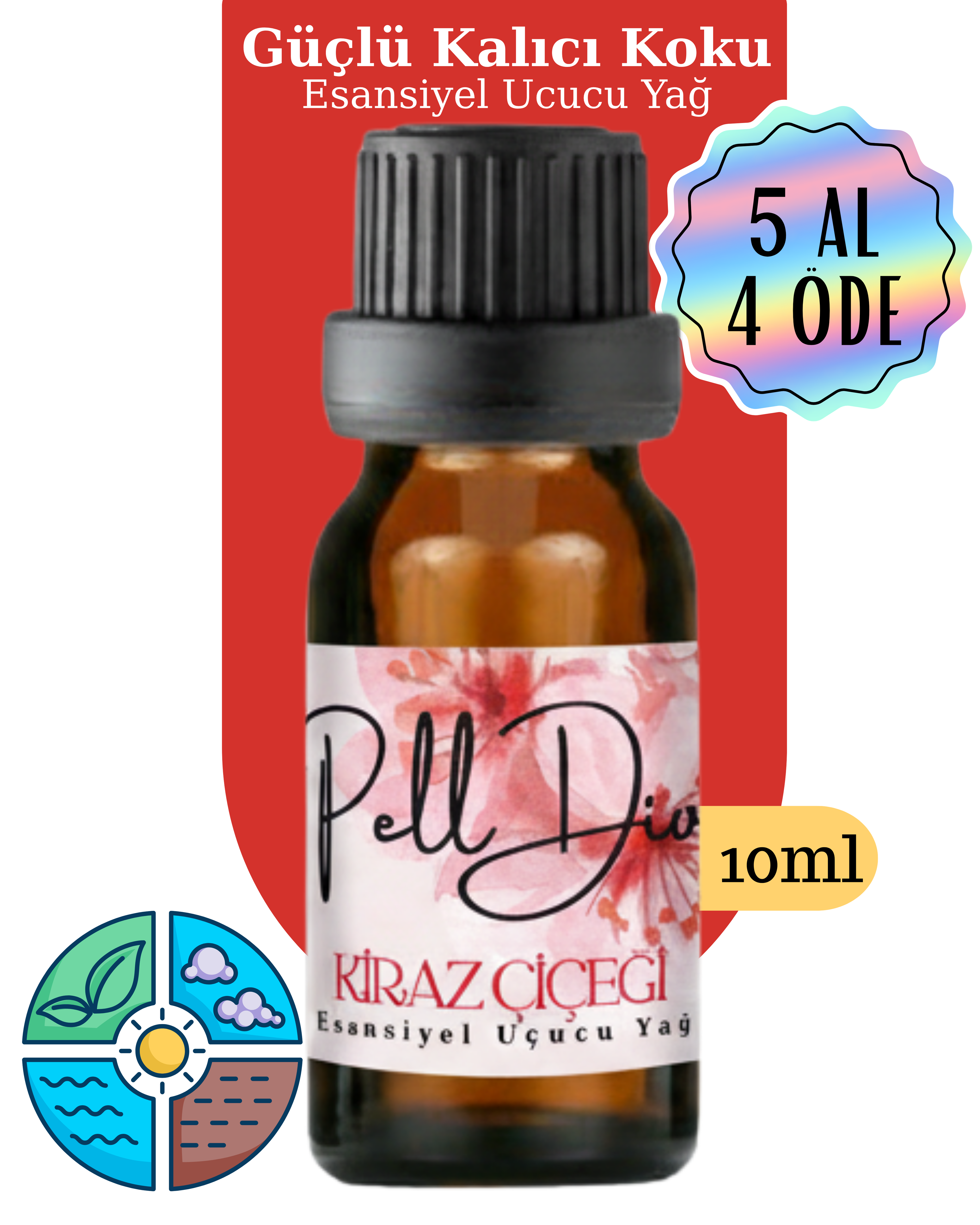 Cherry Blossom Esansiyel Uçucu Koku Yağı Difüzör Esansı Buhurdanlık Yağı Aromaterapi Yağı 10ml