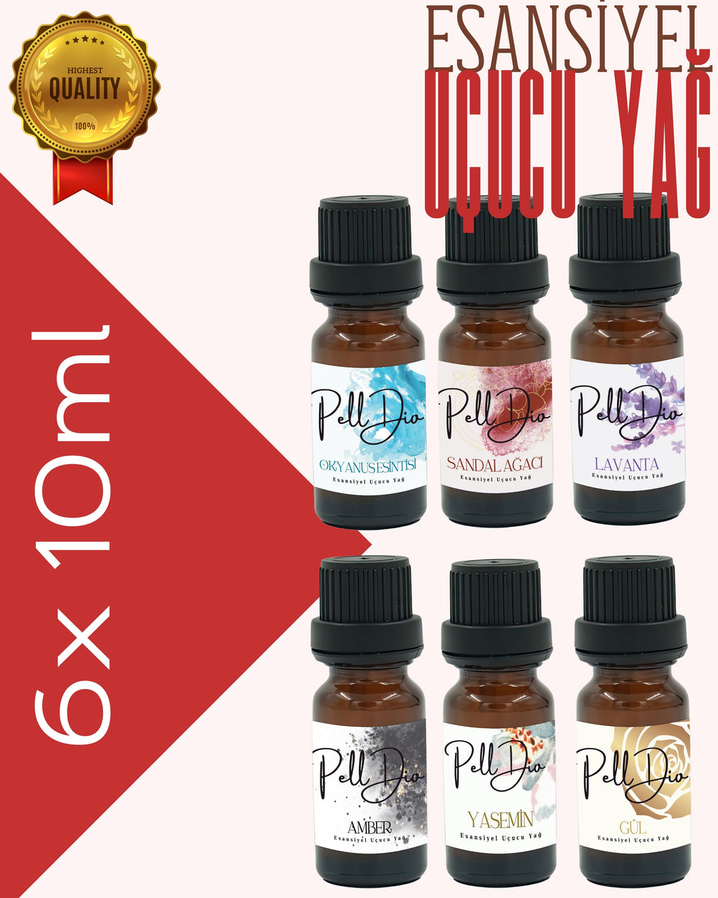 Karışık Esansiyel Uçucu Koku Yağı Difüzör Esansı Buhurdanlık Yağı Aromaterapi Yağı 10ml