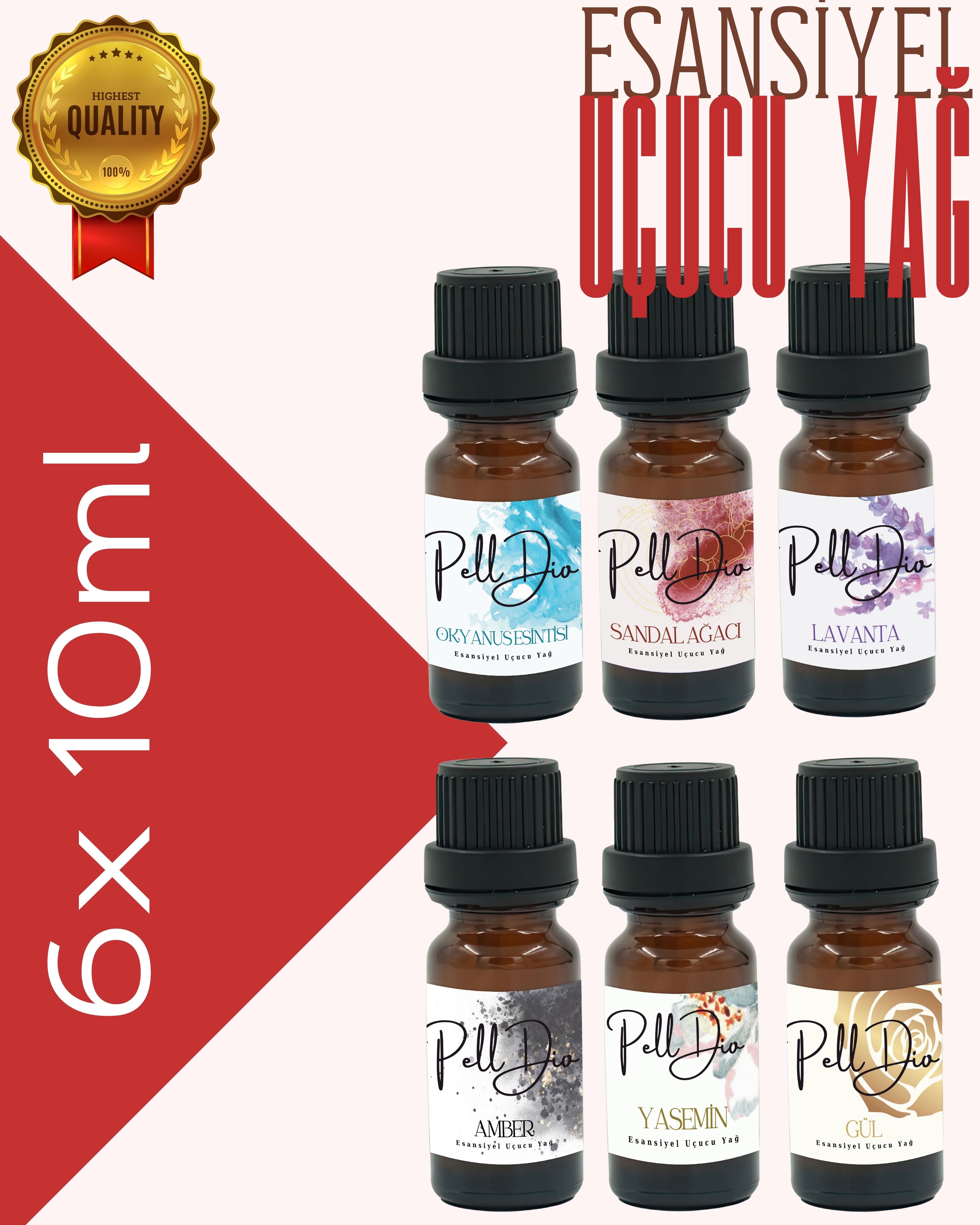 Karışık Esansiyel Uçucu Koku Yağı Difüzör Esansı Buhurdanlık Yağı Aromaterapi Yağı 10ml