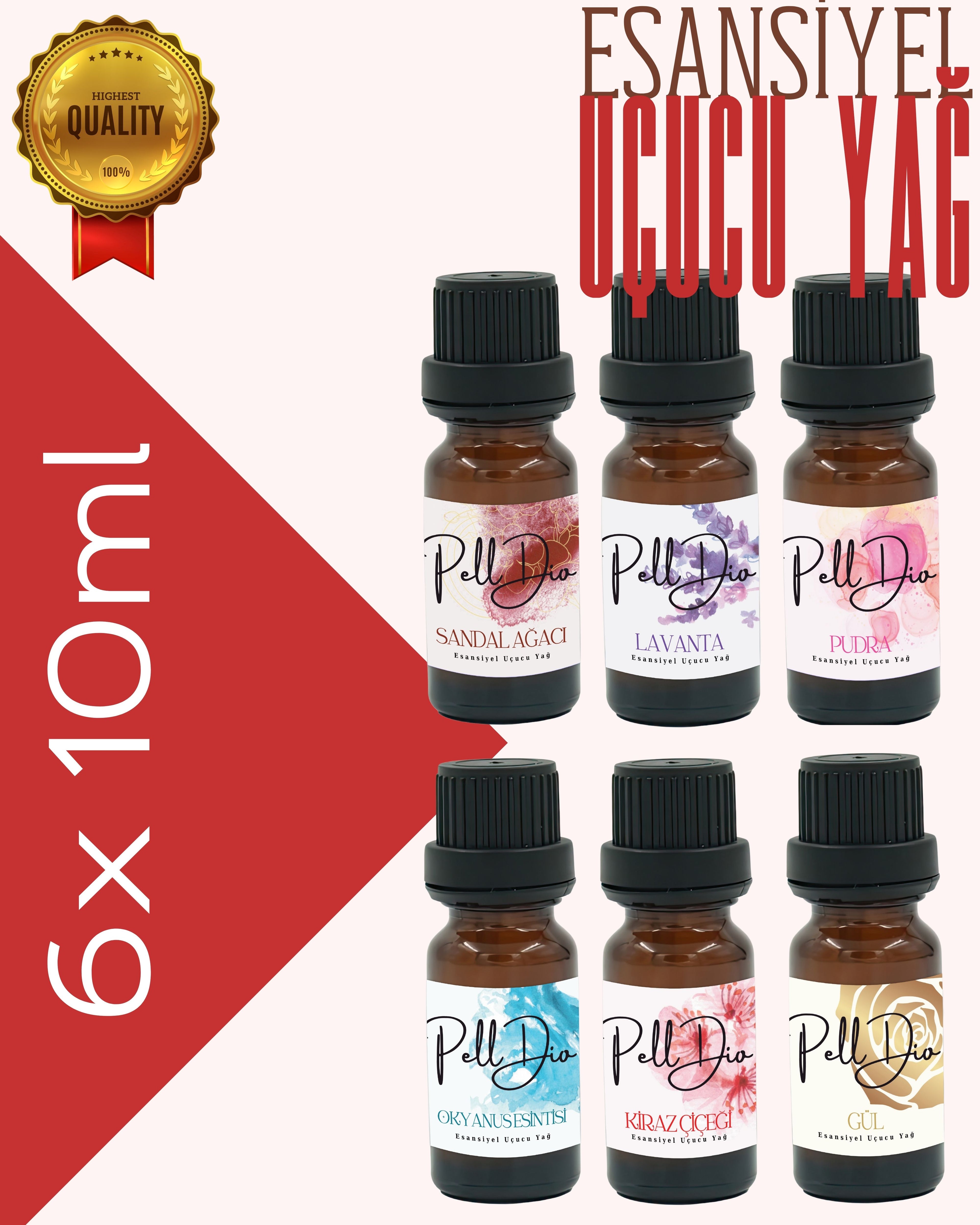 Karışık Esansiyel Uçucu Koku Yağı Difüzör Esansı Buhurdanlık Yağı Aromaterapi Yağı 10ml