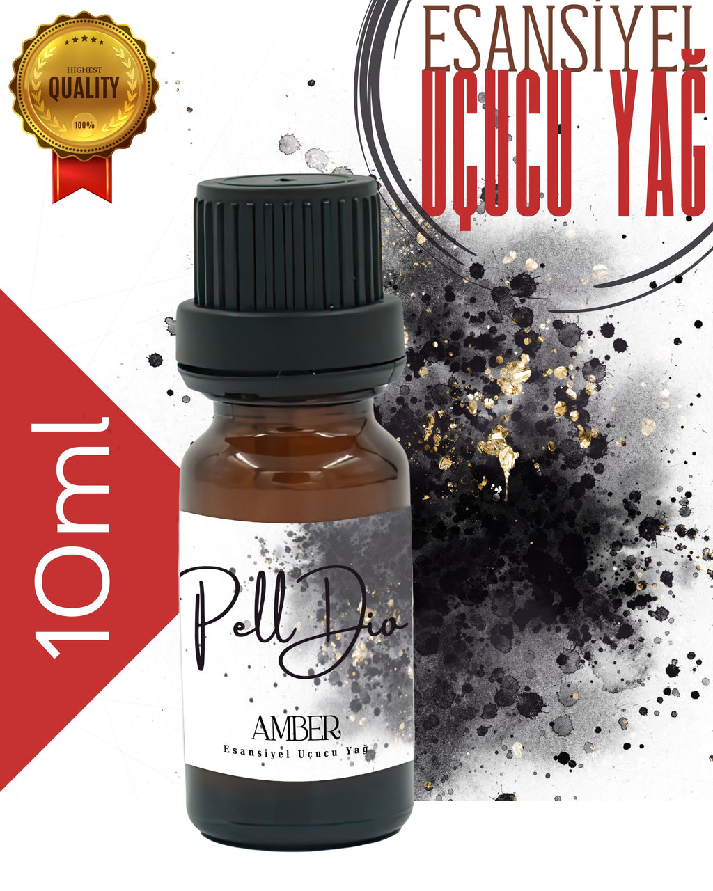 Dark Amber Esansiyel Uçucu Koku Yağı Difüzör Esansı Buhurdanlık Yağı Aromaterapi Yağı 10ml
