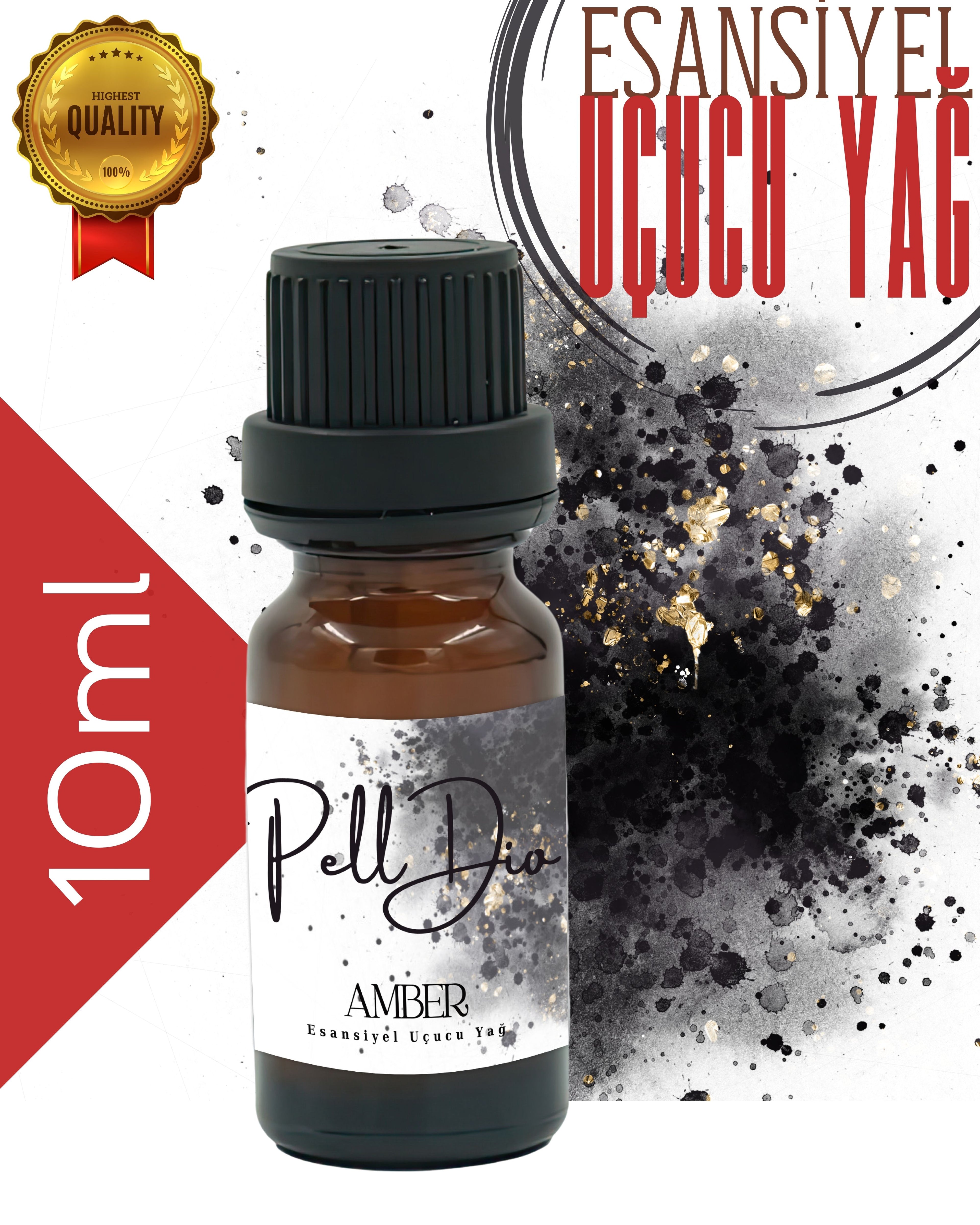 Dark Amber Esansiyel Uçucu Koku Yağı Difüzör Esansı Buhurdanlık Yağı Aromaterapi Yağı 10ml