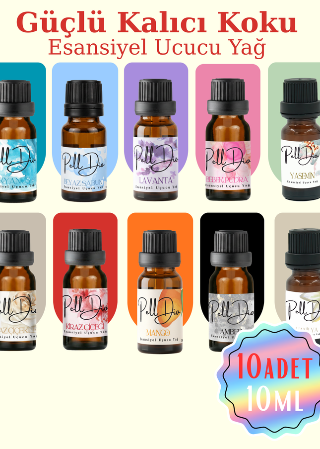 Karışık Esansiyel Uçucu Koku Yağı Difüzör Esansı Buhurdanlık Yağı Aromaterapi Yağı 10ml