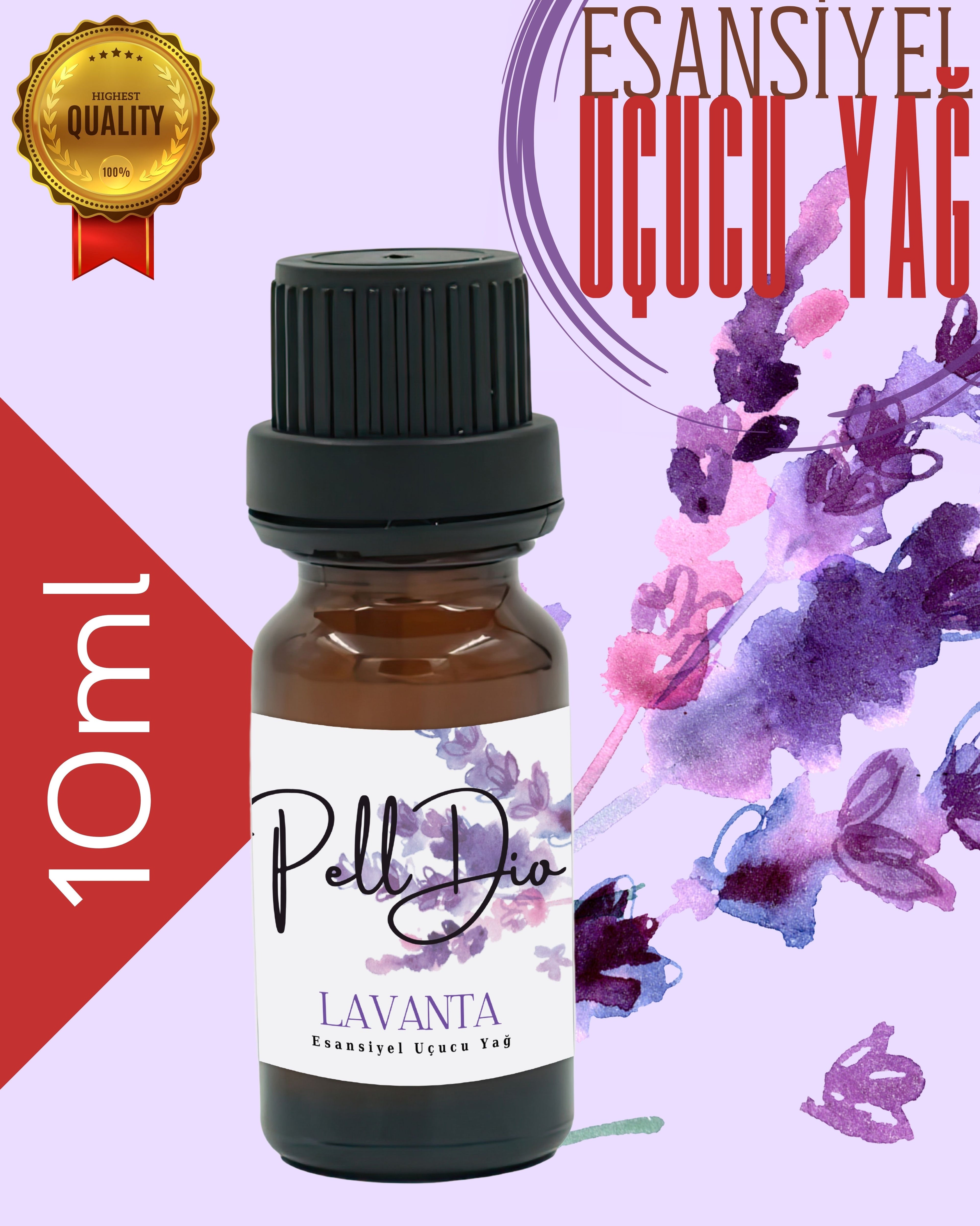 Lavender Esansiyel Uçucu Koku Yağı Difüzör Esansı Buhurdanlık Yağı Aromaterapi Yağı 10ml