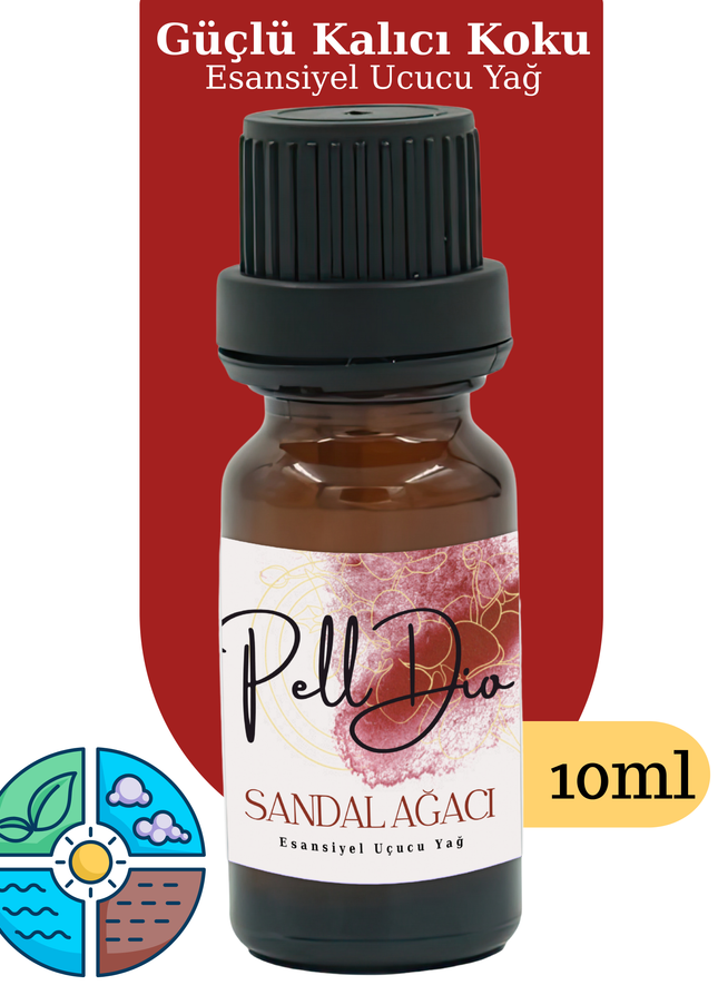 Sandal Ağacı Esansiyel Uçucu Koku Yağı Difüzör Esansı Buhurdanlık Yağı Aromaterapi Yağı 10ml