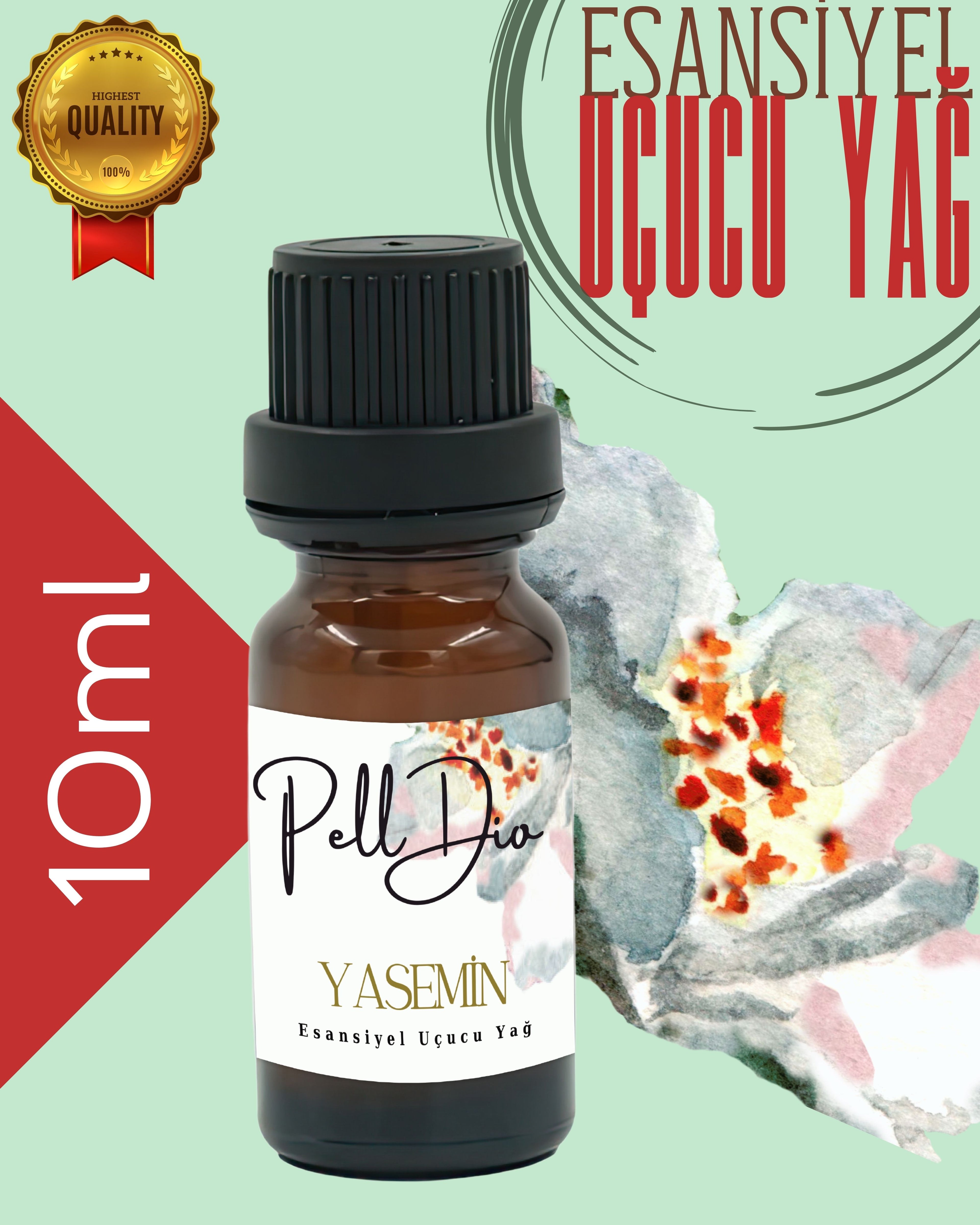 Jasmine Esansiyel Uçucu Koku Yağı Difüzör Esansı Buhurdanlık Yağı Aromaterapi Yağı 10ml